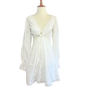 NWT Shore Ruthie Eyelet White Long Sleeve Dress